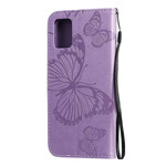Housse Samsung Galaxy A71 Papillons Géants à Lanière Housse Samsung Galaxy A71 Papillons Géants à Lanière