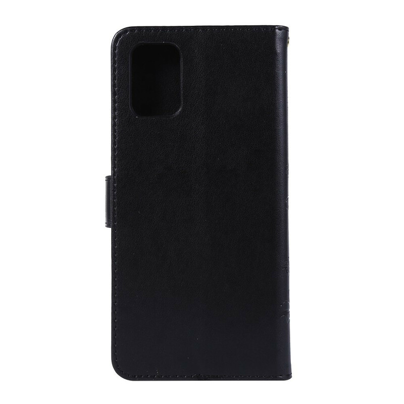 Housse Samsug Galaxy A71 Discrétion Papillons à Lanière Housse Samsug Galaxy A71 Discrétion Papillons à Lanière