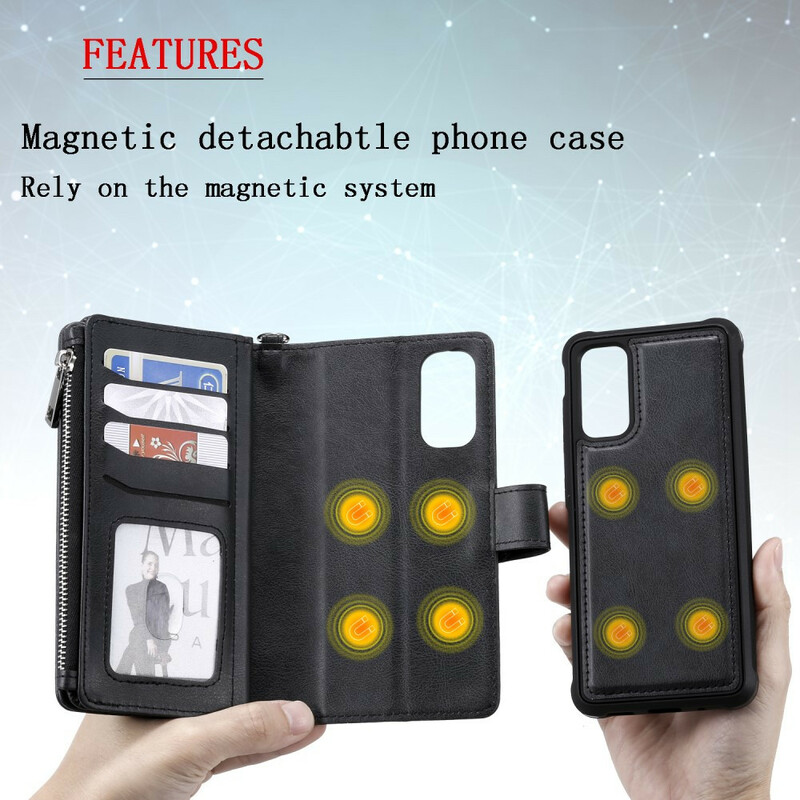 Housse Samsung Galaxy S20 Coque Détachable Portefeuille Housse Samsung Galaxy S20 Coque Détachable Portefeuille
