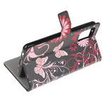 Housse Samsung Galaxy S20 Papillons et Fleurs Housse Samsung Galaxy S20 Papillons et Fleurs