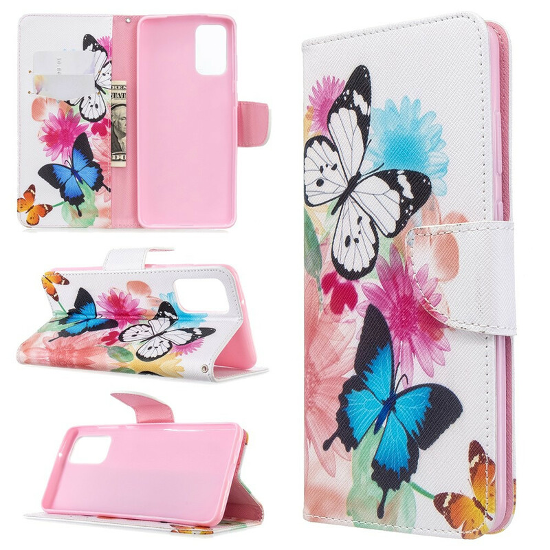 Housse Samsung Galaxy S20 Plus Papillons et Fleurs Peints