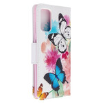 Housse Samsung Galaxy S20 Plus Papillons et Fleurs Peints