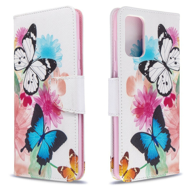 Housse Samsung Galaxy S20 Plus Papillons et Fleurs Peints