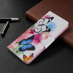 Housse Samsung Galaxy S20 Plus Papillons et Fleurs Peints