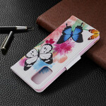 Housse Samsung Galaxy S20 Plus Papillons et Fleurs Peints