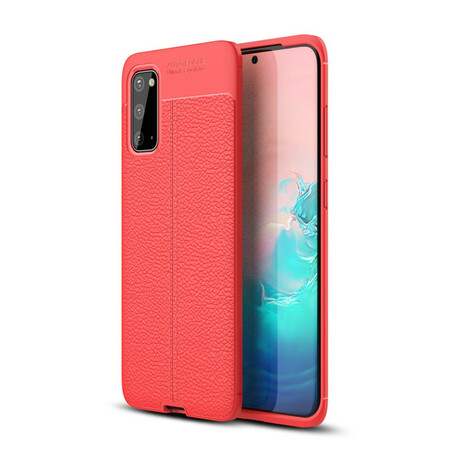 Coque Samsung Galaxy S20 Effet Cuir Litchi Double Line