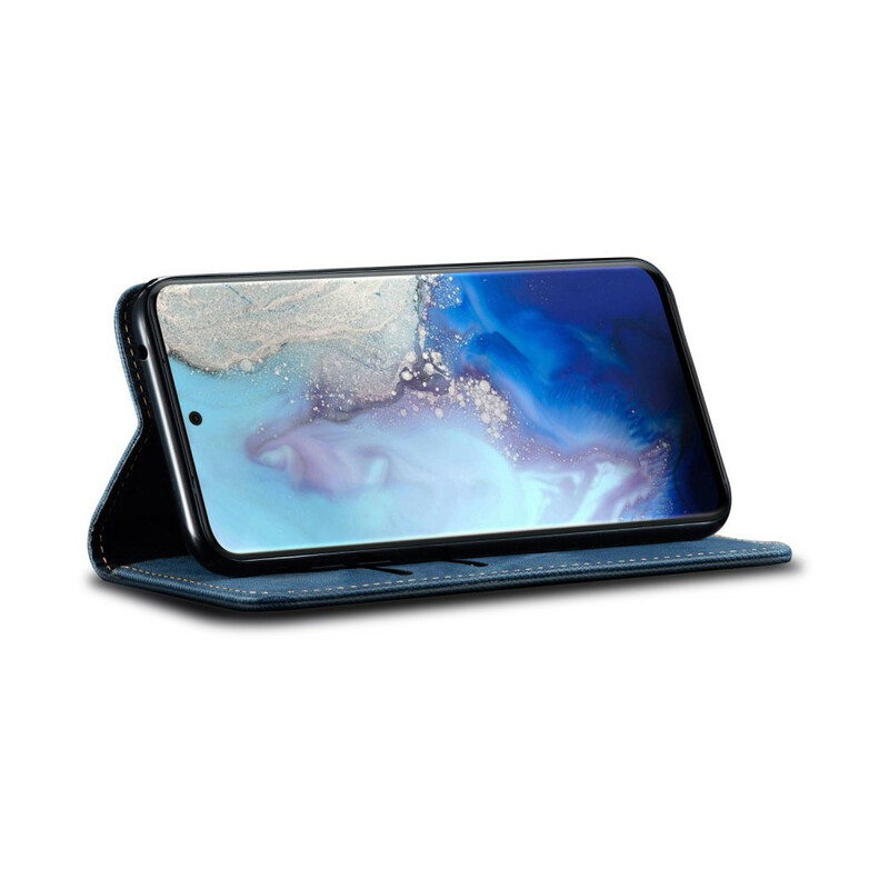 Flip Cover Samsung Galaxy S20 Tissu Jeans Flip Cover Samsung Galaxy S20 Tissu Jeans