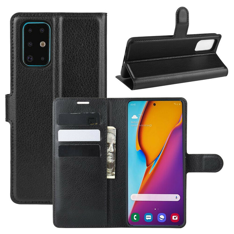 Housse Samsung Galaxy S20 Plus Simili Cuir Litchi Classique Housse Samsung Galaxy S20 Plus Simili Cuir Litchi Classique