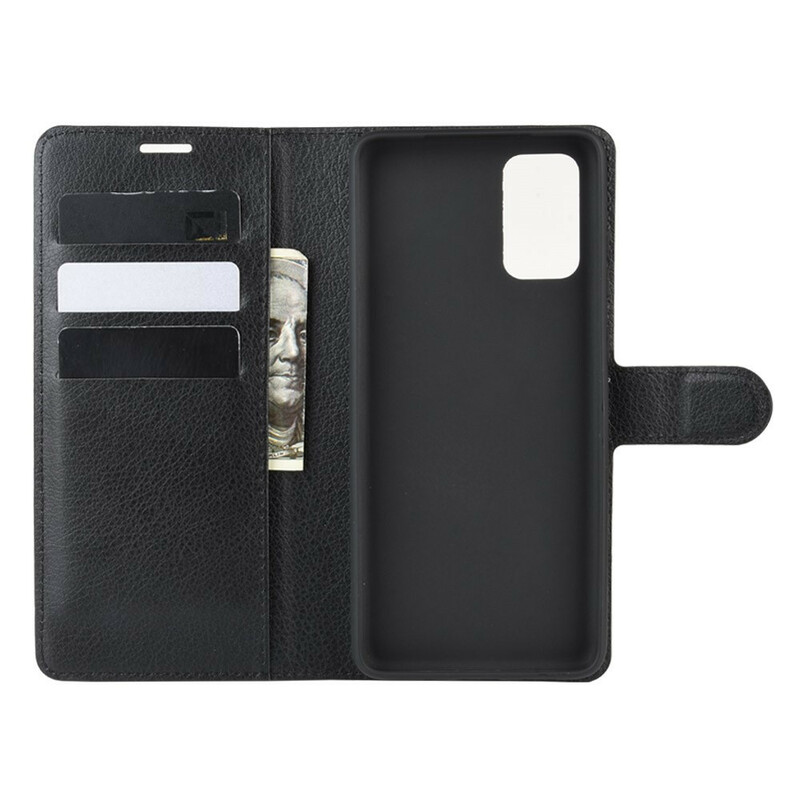 Housse Samsung Galaxy S20 Plus Simili Cuir Litchi Classique Housse Samsung Galaxy S20 Plus Simili Cuir Litchi Classique