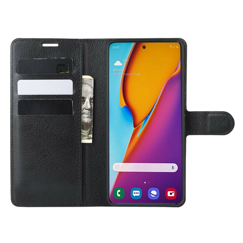 Housse Samsung Galaxy S20 Plus Simili Cuir Litchi Classique Housse Samsung Galaxy S20 Plus Simili Cuir Litchi Classique