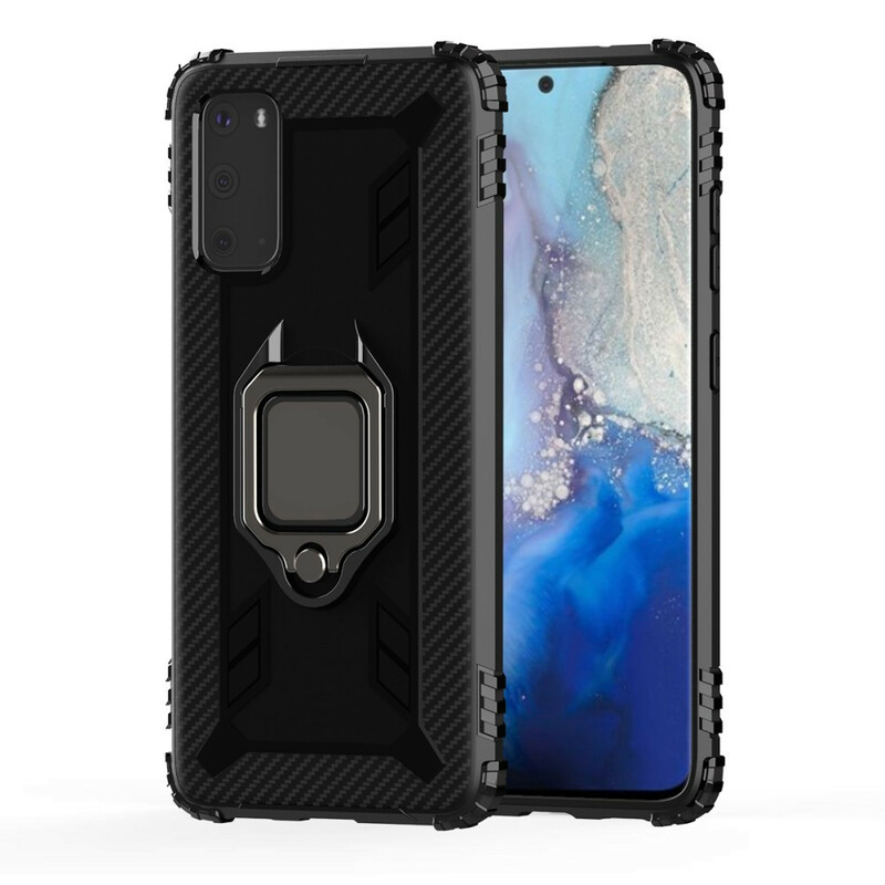 Coque Samsung Galaxy S20 Plus Ring et Fibre Carbone Coque Samsung Galaxy S20 Plus Ring et Fibre Carbone