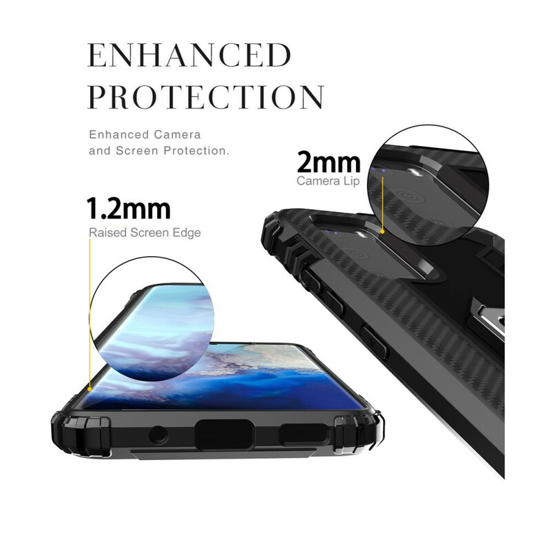 Coque Samsung Galaxy S20 Plus Ring et Fibre Carbone Coque Samsung Galaxy S20 Plus Ring et Fibre Carbone