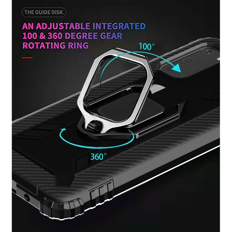 Coque Samsung Galaxy S20 Plus Ring et Fibre Carbone Coque Samsung Galaxy S20 Plus Ring et Fibre Carbone