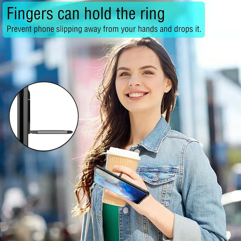 Coque Samsung Galaxy S20 Plus Ring et Fibre Carbone Coque Samsung Galaxy S20 Plus Ring et Fibre Carbone