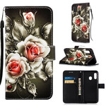 Housse Samsung Galaxy A10e Roses Dorées Housse Samsung Galaxy A10e Roses Dorées