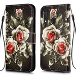 Housse Samsung Galaxy A10e Roses Dorées