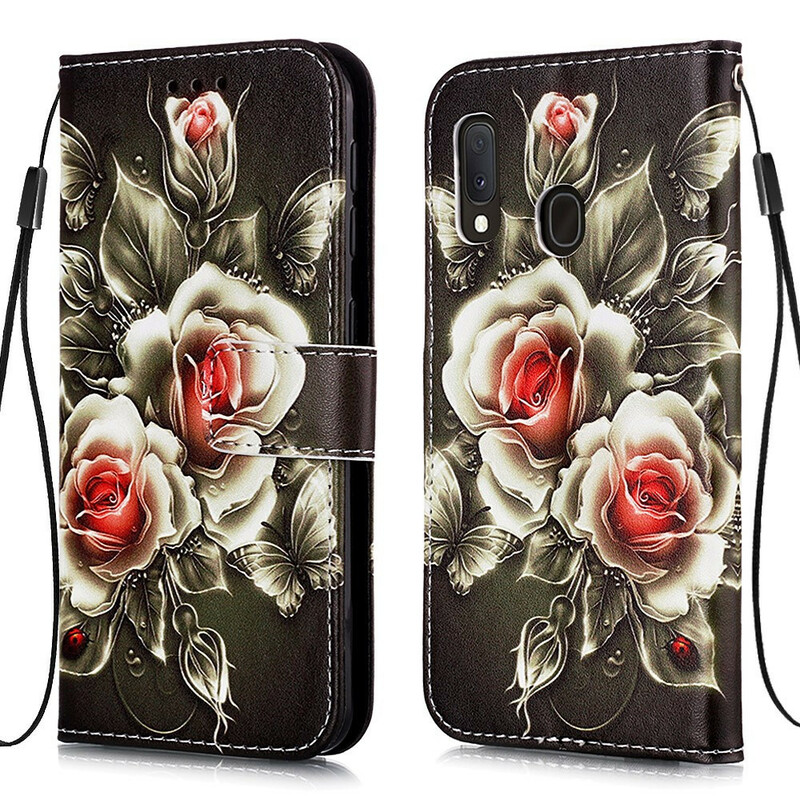 Housse Samsung Galaxy A10e Roses Dorées Housse Samsung Galaxy A10e Roses Dorées