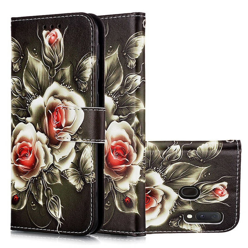 Housse Samsung Galaxy A10e Roses Dorées Housse Samsung Galaxy A10e Roses Dorées