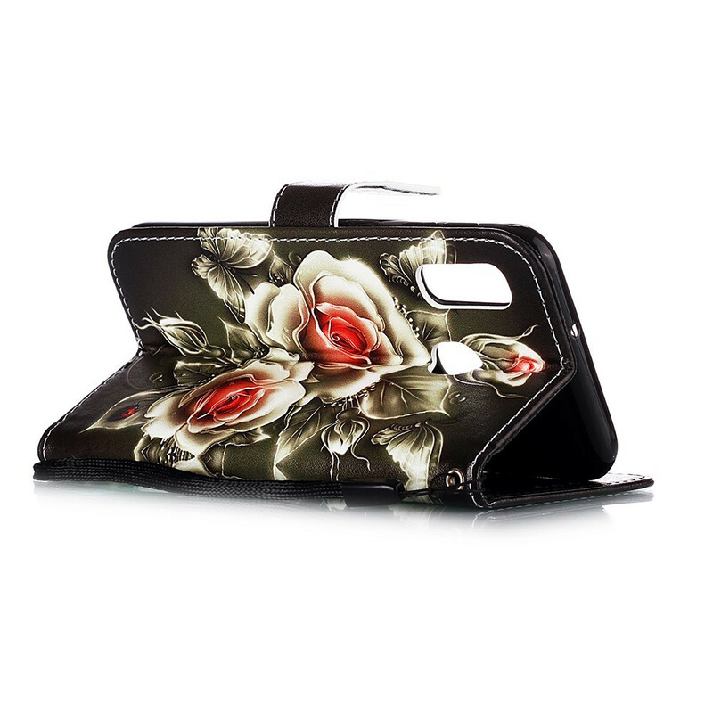 Housse Samsung Galaxy A10e Roses Dorées Housse Samsung Galaxy A10e Roses Dorées