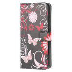 Housse Huawei P40 Lite Papillons et Fleurs