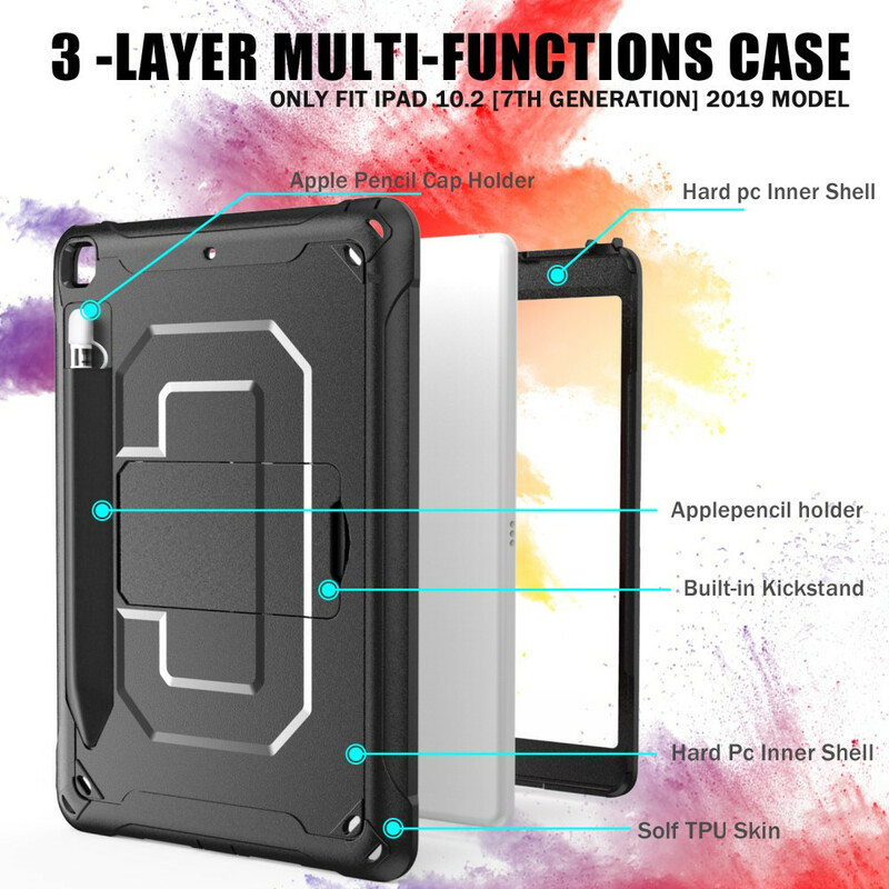 Coque iPad 10.2" (2019) Ultra Résistante Porte-Crayon Coque iPad 10.2" (2019) Ultra Résistante Porte-Crayon