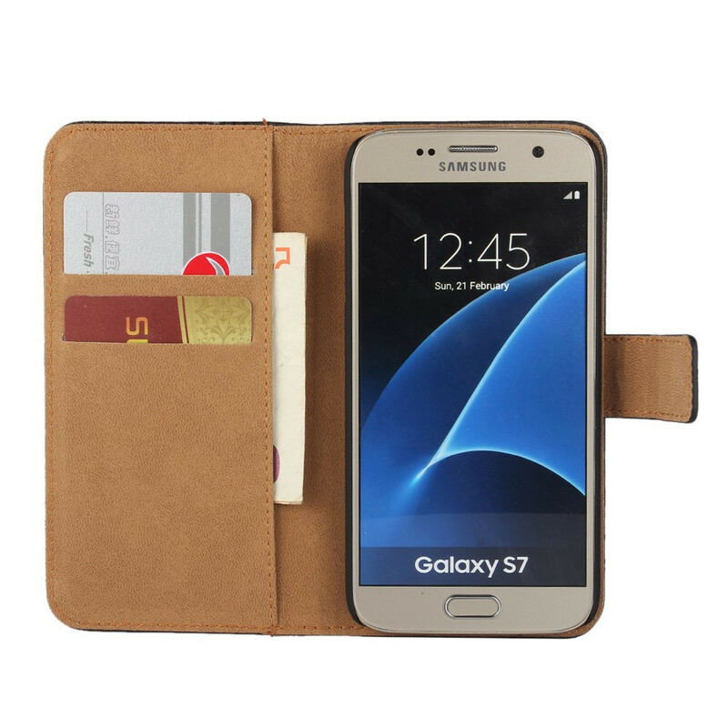 Housse Samsung Galaxy S7 Invitation Véritable Cuir Housse Samsung Galaxy S7 Invitation Véritable Cuir