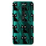 Coque Xiaomi Redmi 8 Multiples Chats Noirs