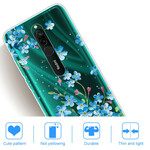 Coque Xiaomi Redmi 8 Bouquet de Fleurs Bleues