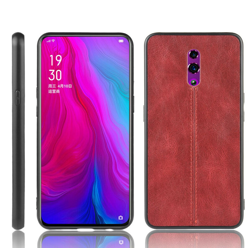 Coque Oppo Reno Style Cuir Coutures Coque Oppo Reno Style Cuir Coutures