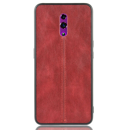 Coque Oppo Reno Style Cuir Coutures