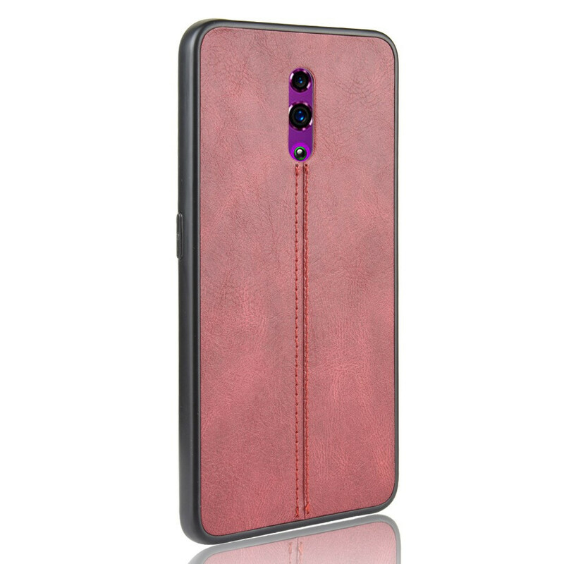 Coque Oppo Reno Style Cuir Coutures Coque Oppo Reno Style Cuir Coutures