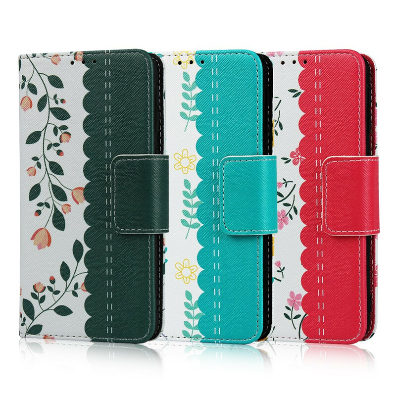 Housse Samsung Galaxy A40 Fleurettes à Lanière Housse Samsung Galaxy A40 Fleurettes à Lanière
