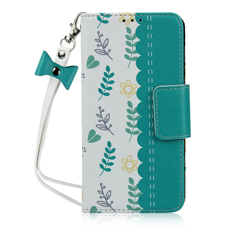 Housse Samsung Galaxy A40 Fleurettes à Lanière Housse Samsung Galaxy A40 Fleurettes à Lanière