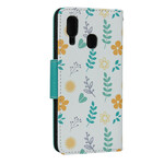 Housse Samsung Galaxy A40 Fleurettes à Lanière Housse Samsung Galaxy A40 Fleurettes à Lanière