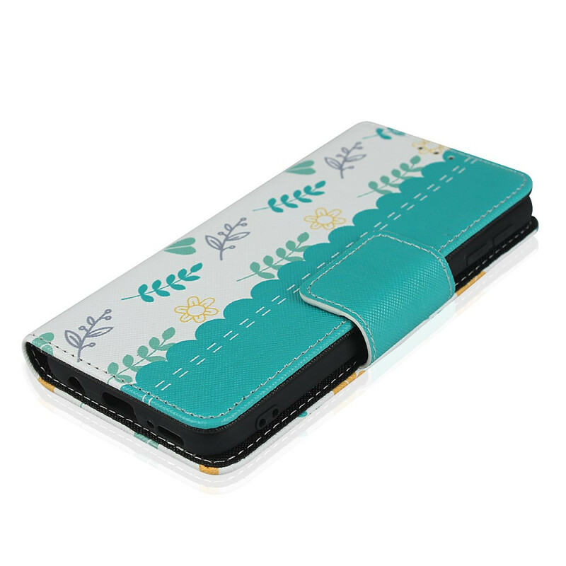 Housse Samsung Galaxy A40 Fleurettes à Lanière Housse Samsung Galaxy A40 Fleurettes à Lanière