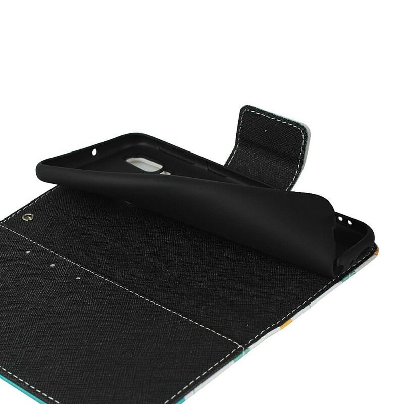 Housse Samsung Galaxy A40 Fleurettes à Lanière Housse Samsung Galaxy A40 Fleurettes à Lanière