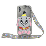 Coque Samsung Galaxy A40 Éléphant Portefeuille et Bandoulière Coque Samsung Galaxy A40 Éléphant Portefeuille et Bandoulière