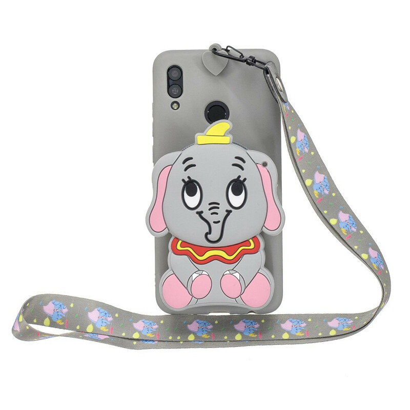 Coque Samsung Galaxy A40 Éléphant Portefeuille et Bandoulière Coque Samsung Galaxy A40 Éléphant Portefeuille et Bandoulière