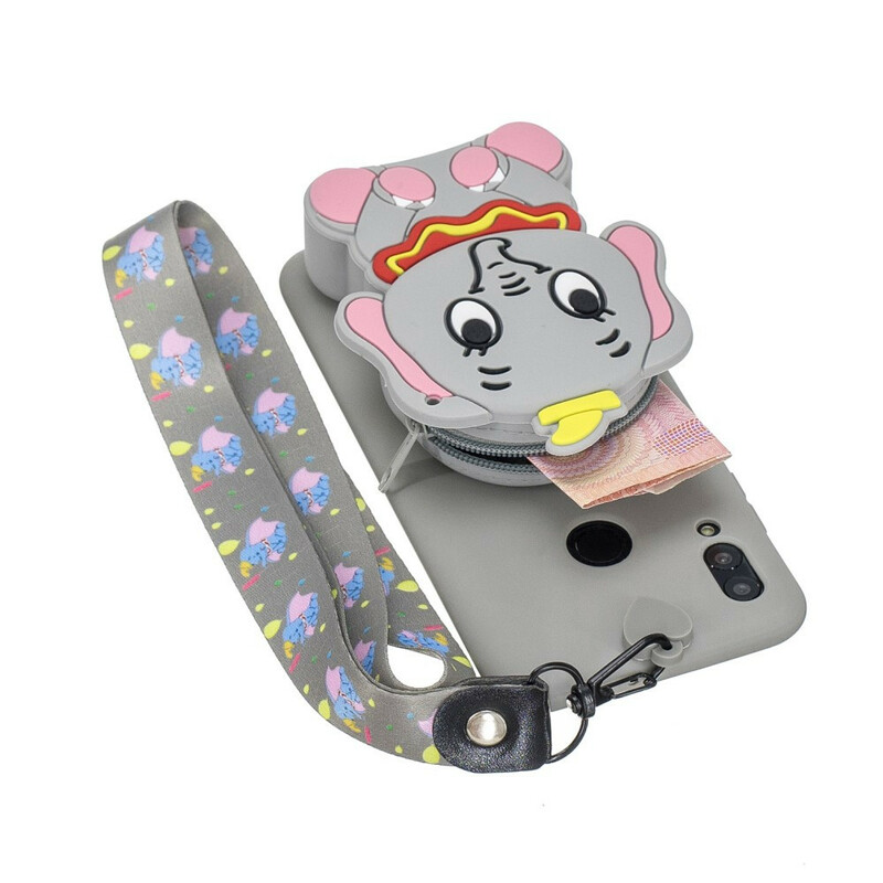 Coque Samsung Galaxy A40 Éléphant Portefeuille et Bandoulière Coque Samsung Galaxy A40 Éléphant Portefeuille et Bandoulière