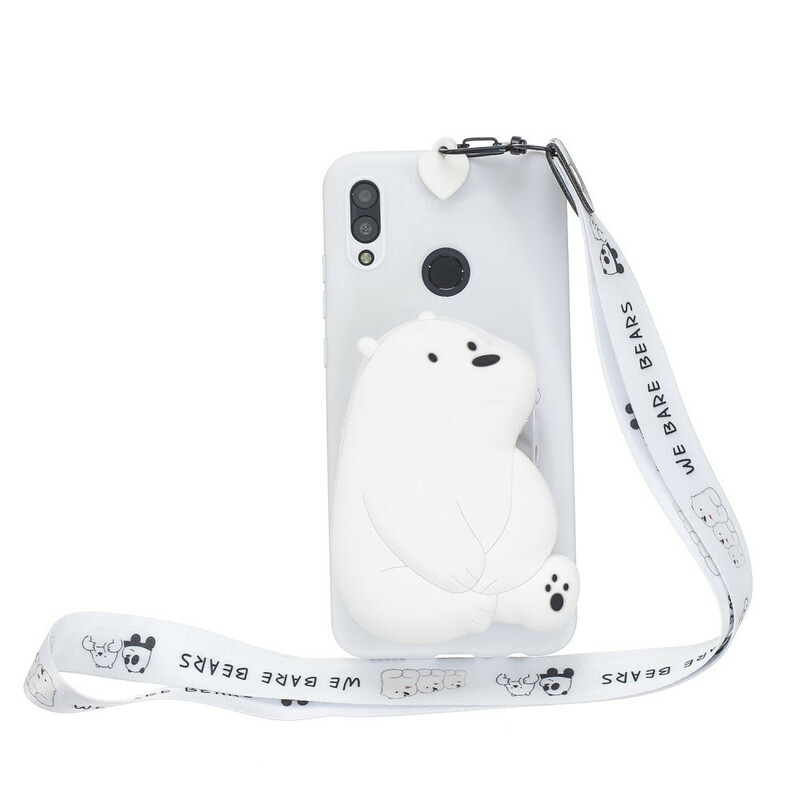 Coque Samsung Galaxy A40 Ours Polaire Portefeuille et Bandoulière Coque Samsung Galaxy A40 Ours Polaire Portefeuille et Bandoulière