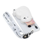 Coque Samsung Galaxy A40 Ours Polaire Portefeuille et Bandoulière Coque Samsung Galaxy A40 Ours Polaire Portefeuille et Bandoulière