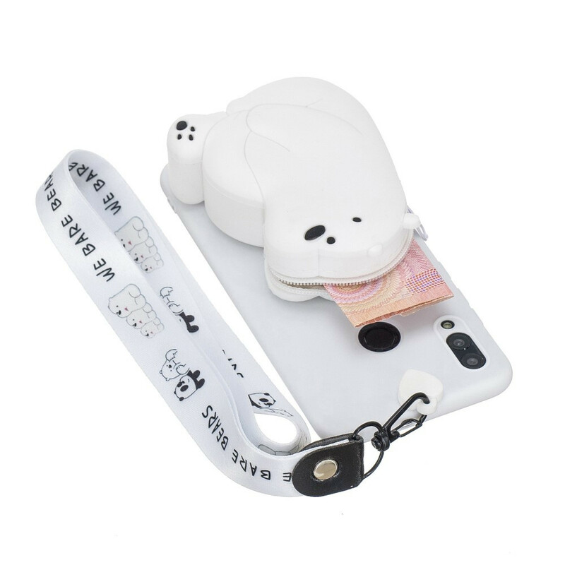Coque Samsung Galaxy A40 Ours Polaire Portefeuille et Bandoulière Coque Samsung Galaxy A40 Ours Polaire Portefeuille et Bandoulière