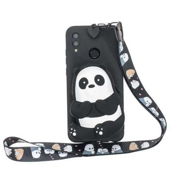 Coque Samsung Galaxy A40 Panda Portefeuille et Bandoulière