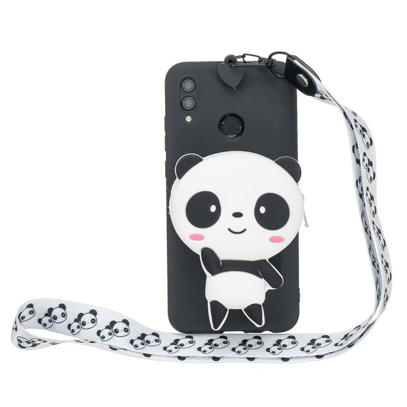 Coque Samsung Galaxy A40 Panda Portefeuille et Bandoulière