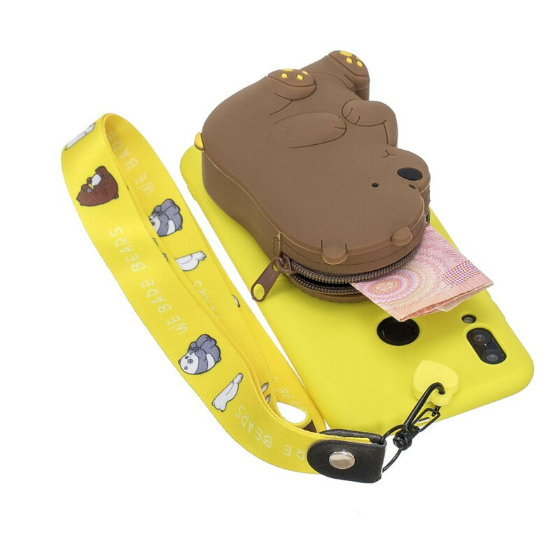 Coque Samsung Galaxy A40 Ourson Portefeuille et Bandoulière Coque Samsung Galaxy A40 Ourson Portefeuille et Bandoulière