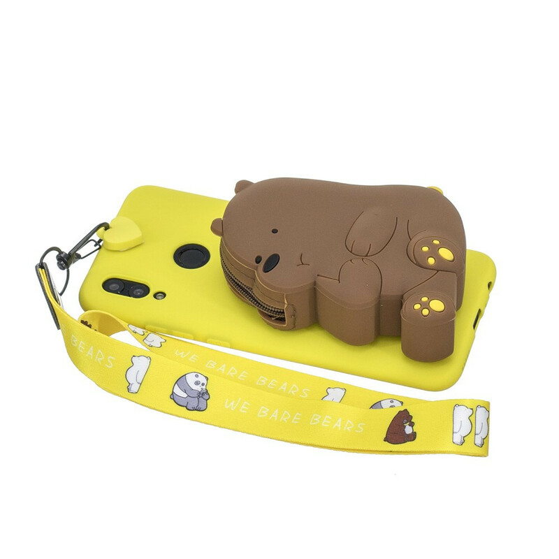 Coque Samsung Galaxy A40 Ourson Portefeuille et Bandoulière Coque Samsung Galaxy A40 Ourson Portefeuille et Bandoulière