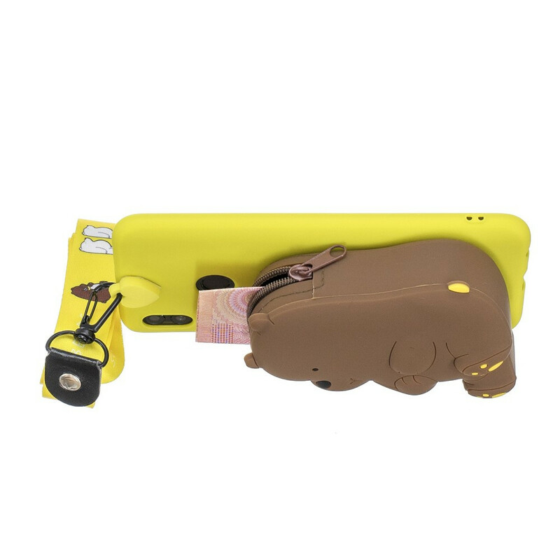Coque Samsung Galaxy A40 Ourson Portefeuille et Bandoulière Coque Samsung Galaxy A40 Ourson Portefeuille et Bandoulière