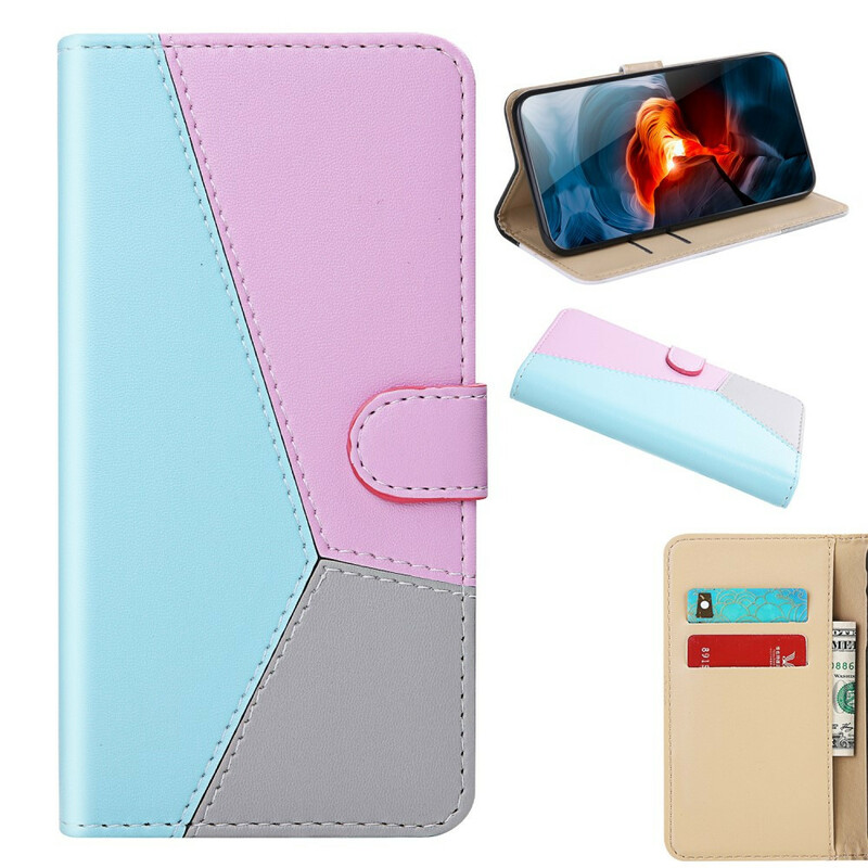 Housse Samsung Galaxy A40 Effet Cuir Tricolore Housse Samsung Galaxy A40 Effet Cuir Tricolore