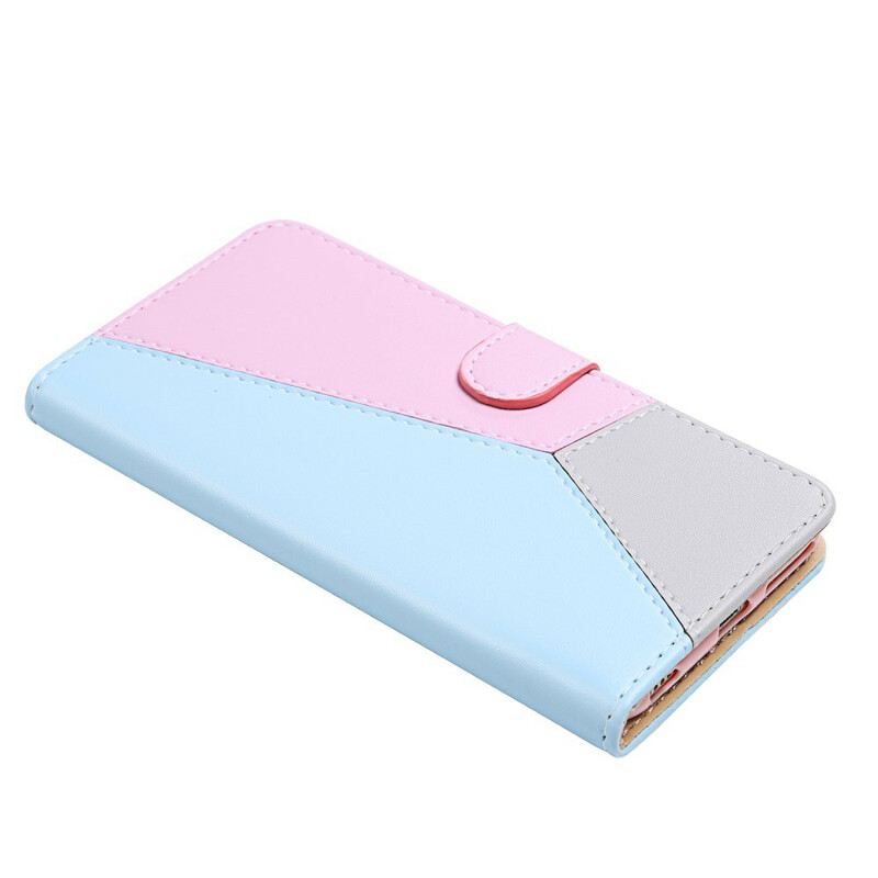 Housse Samsung Galaxy A40 Effet Cuir Tricolore Housse Samsung Galaxy A40 Effet Cuir Tricolore
