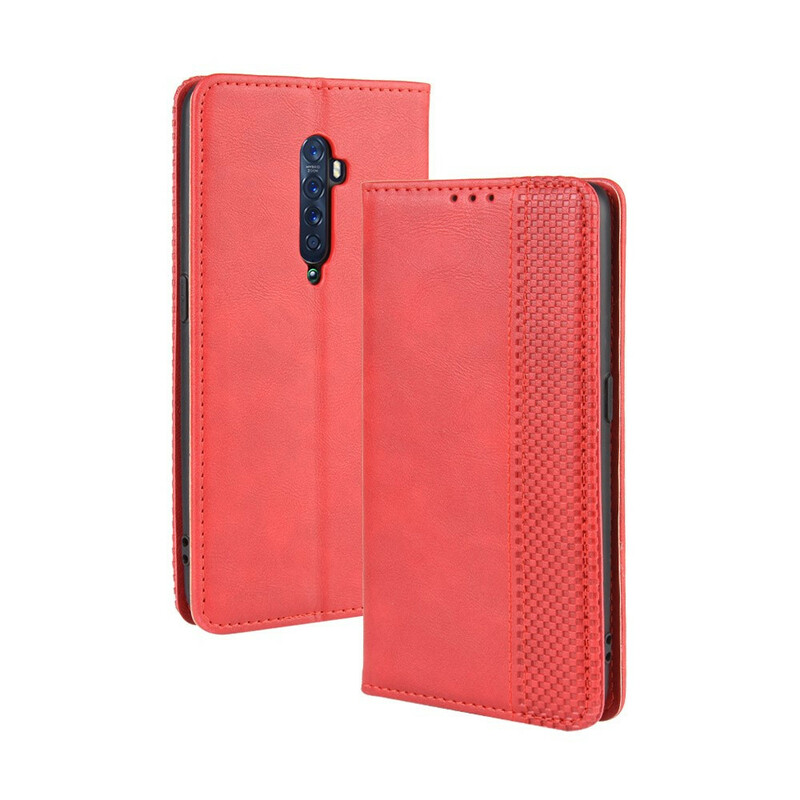 Flip Cover Oppo Reno 2 Effet Cuir Vintage Stylisé Flip Cover Oppo Reno 2 Effet Cuir Vintage Stylisé